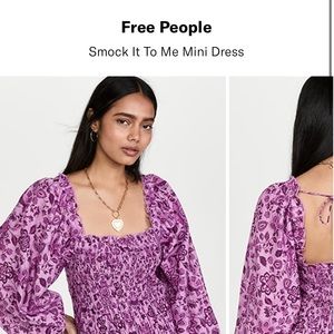 Free People smock it to me mini dress